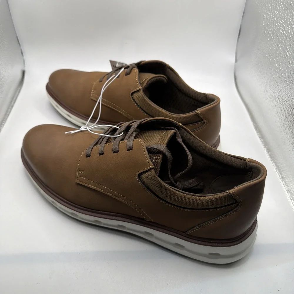 Lands End Sport Oxford Dark Tan And White Shoes. Size 9. New